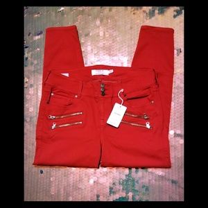 Torrid skinny leg zipper denim